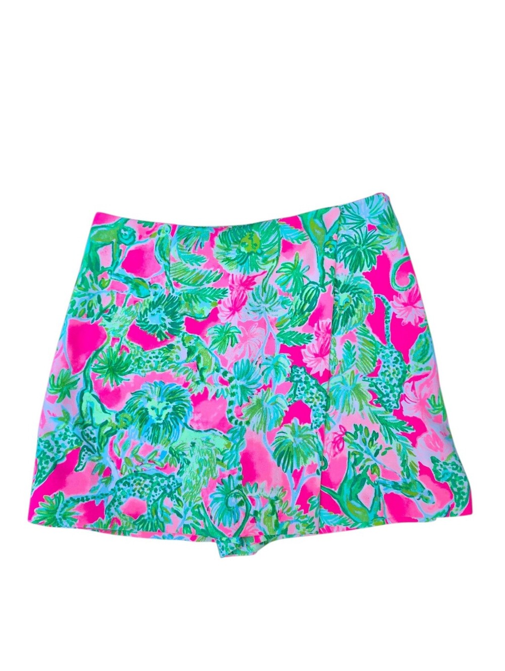 ​Lilly Pulitzer Cassia Skort Raz Berry Catty Shack Jungle Print Size 2
